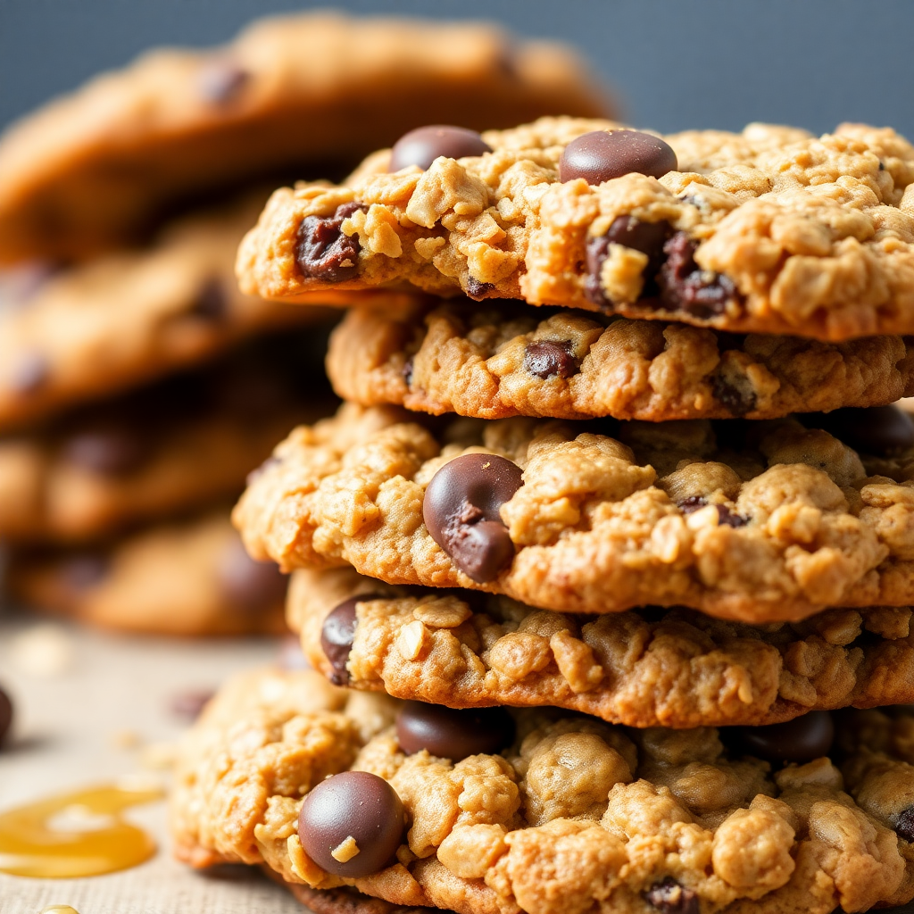 Vegan Oatmeal Chocolate Chip Cookies