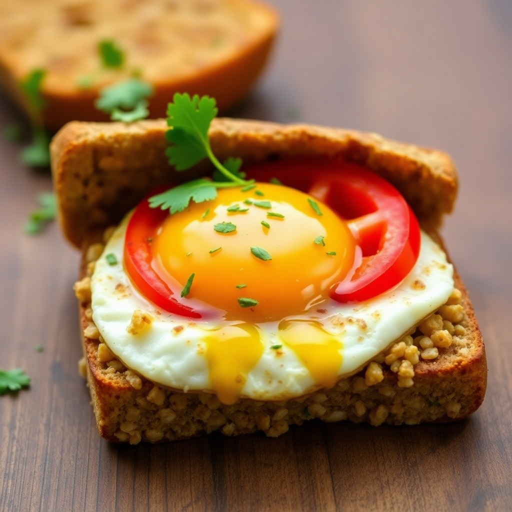 Spiced Oatmeal Egg Sandwich