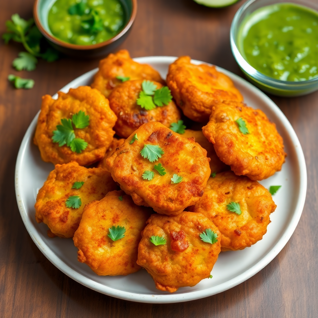 Spicy Onion and Potato Pakoras