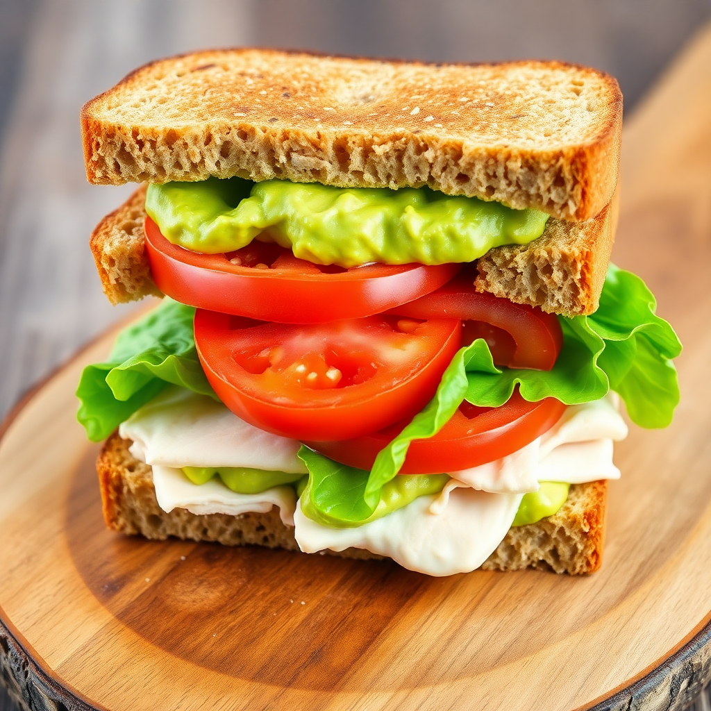 Healthy American Turkey Avocado Sandwich