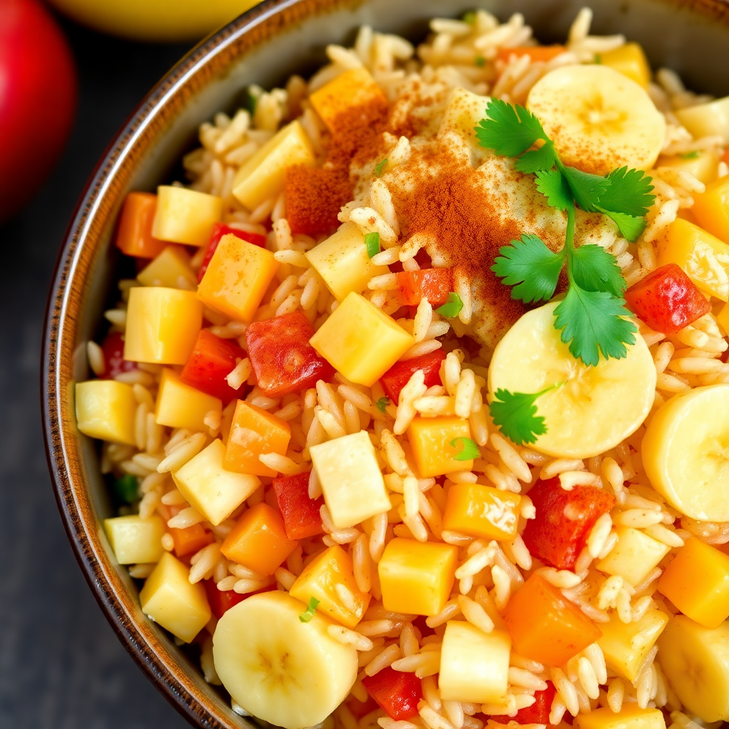 Afghan Apple-Banana Pilaf