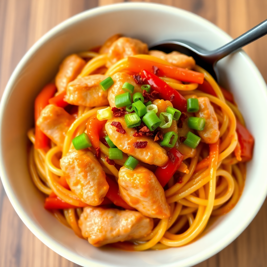 Spicy Szechuan Noodles with Chicken