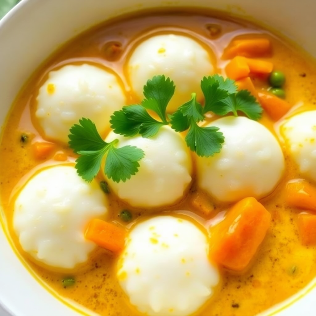 Lontong Kari - Coconut Curry with Rice Cakes