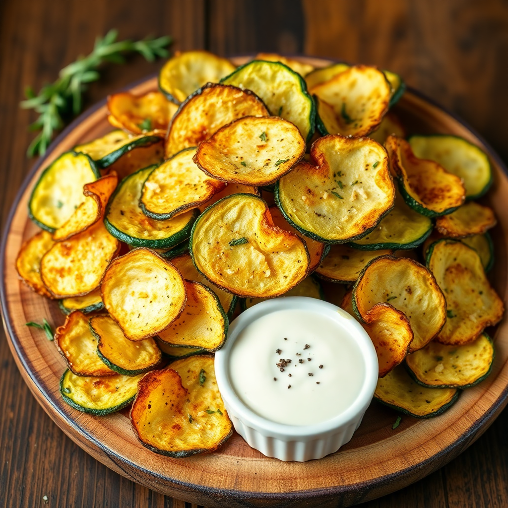 Crispy Parmesan Zucchini Chips