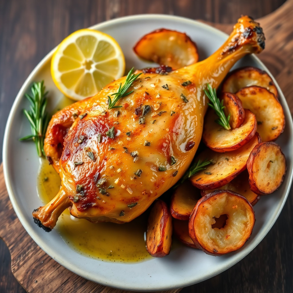Herb-Roasted Rabbit with Garlic and Rosemary