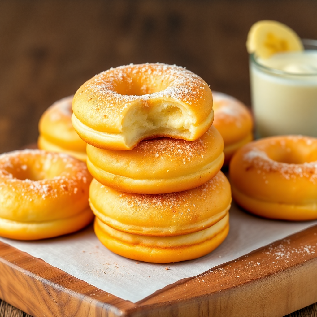 Puffy Banana Milkshake Donuts