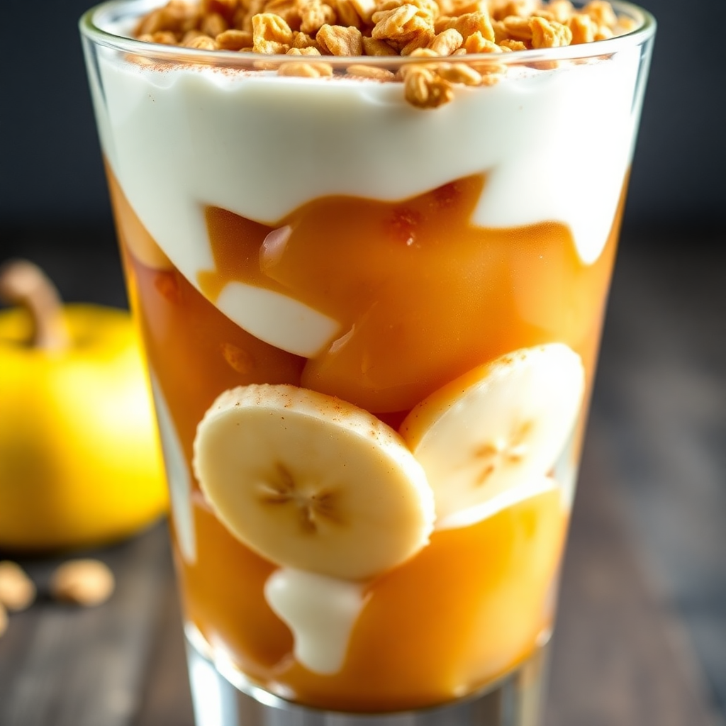 Banana Apple Pie Filling Parfait