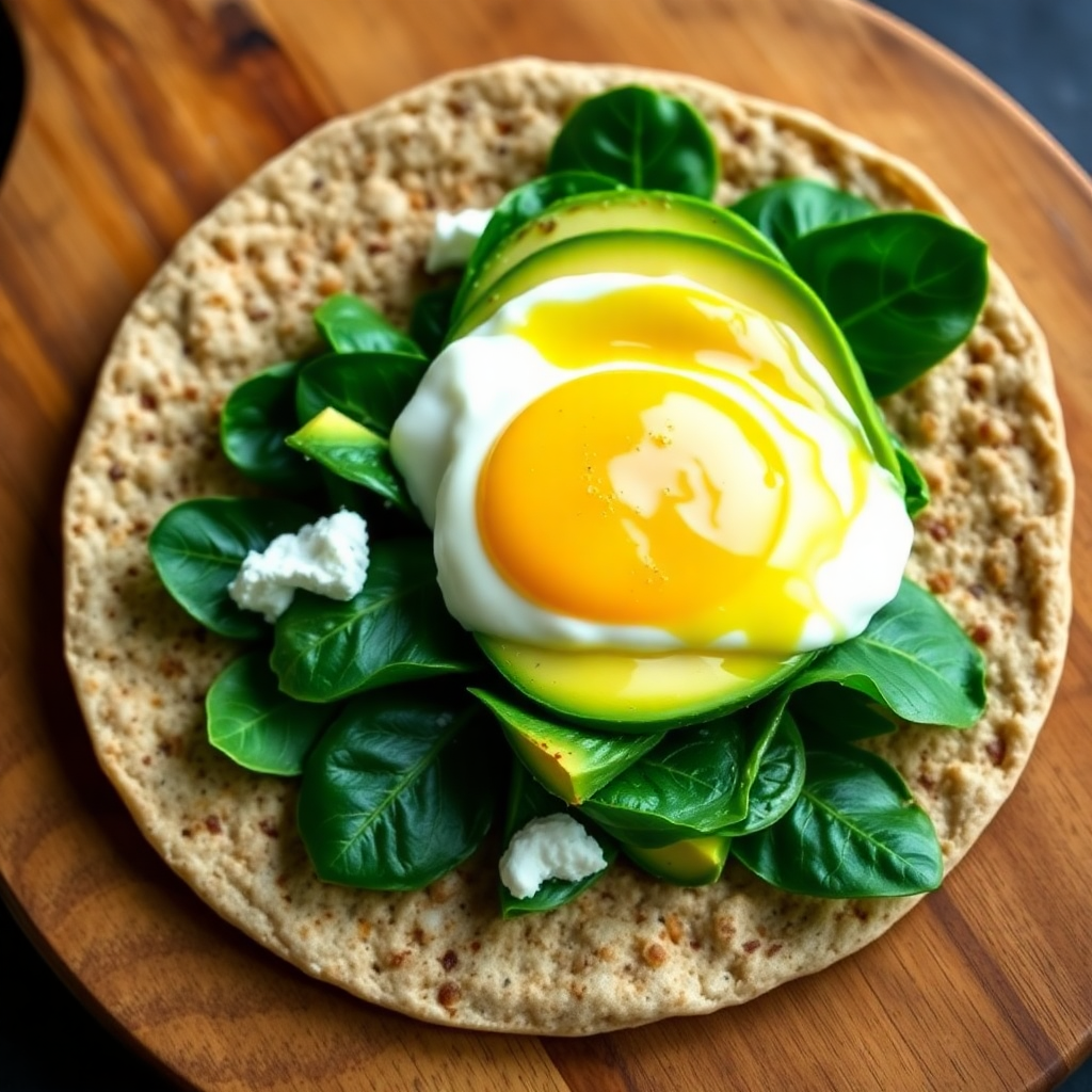 Avocado Spinach Breakfast Wrap