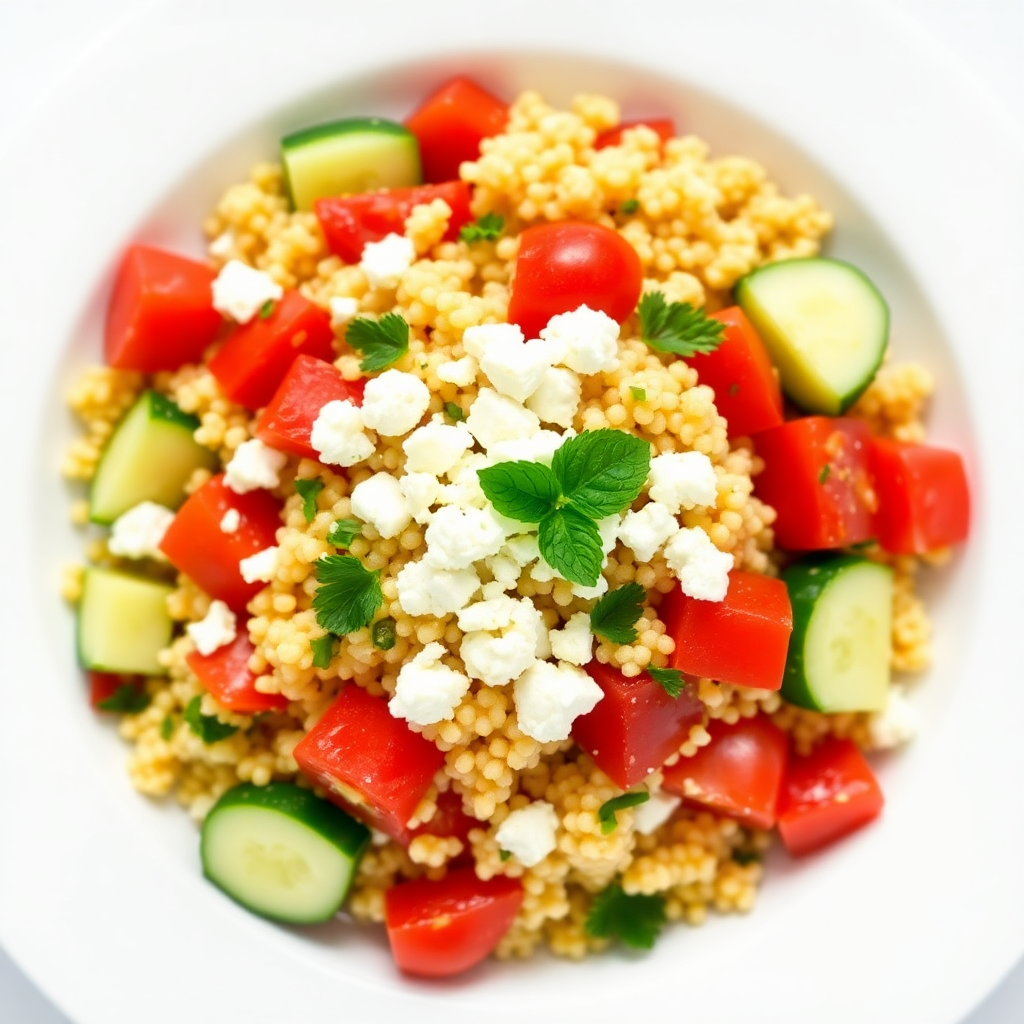 Refreshing Couscous Salad with Cucumber and Tomatoes