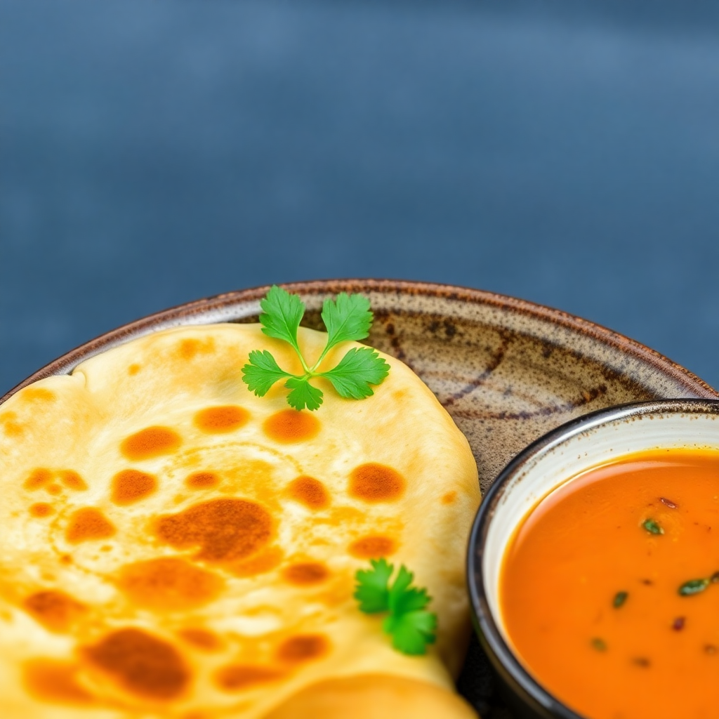 Roti Canai with Spicy Dhal Curry