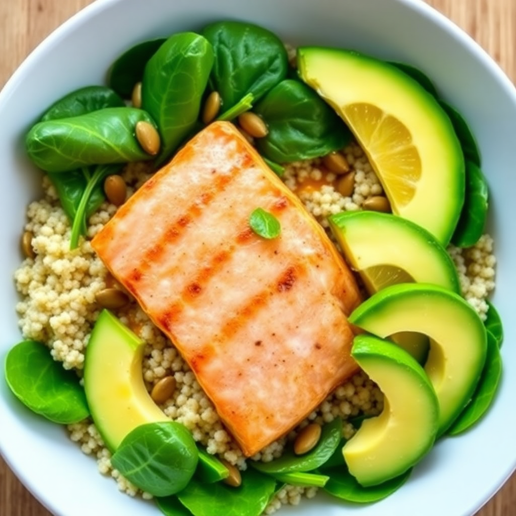 Stress-Reducing Salmon and Quinoa Bowl