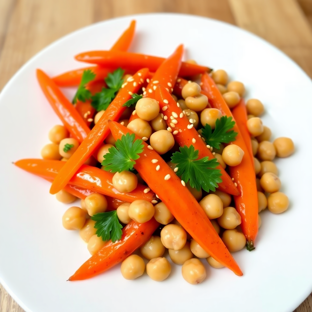 Honey-Glazed Carrot and Chickpea Stir-Fry