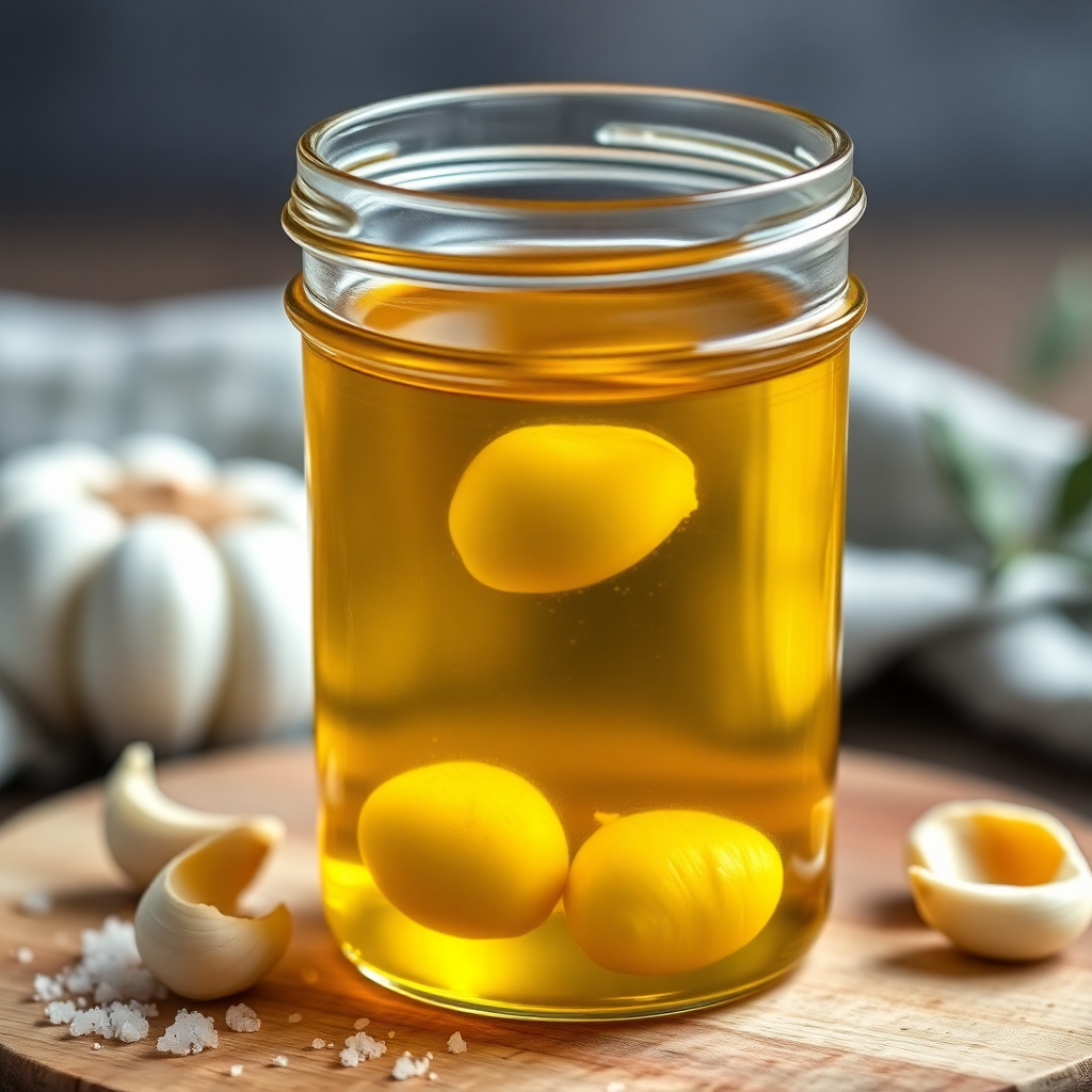 Homemade Garlic Infused Olive Oil