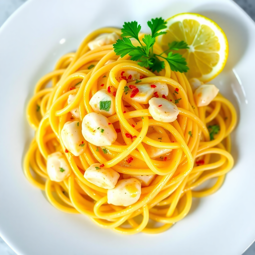 Garlic Butter Crab Linguine