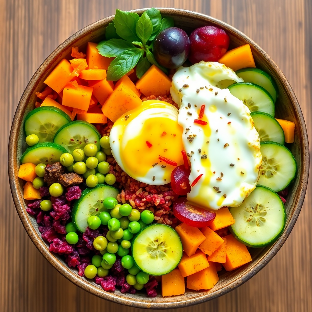 Spiced Red Rice and Green Gram Power Bowl