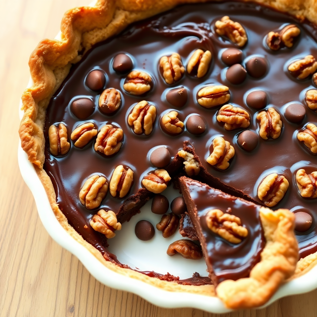 No-Bake Walnut Chocolate Pie