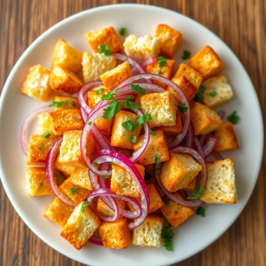 Rustic Bread and Onion Salad