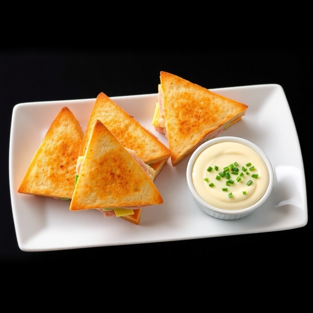 Bistro-Style Fan Sandwiches with Parsley Butter Dip