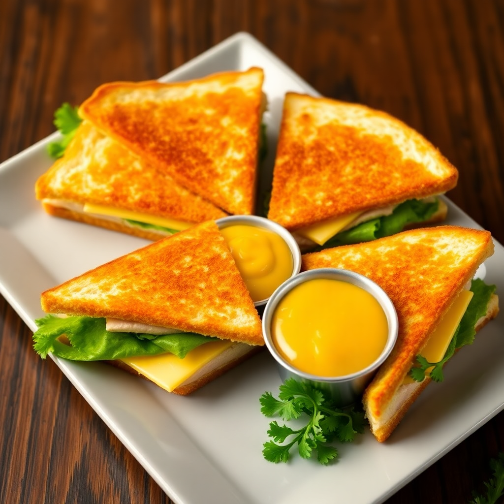Honey Mustard Fan Sandwiches