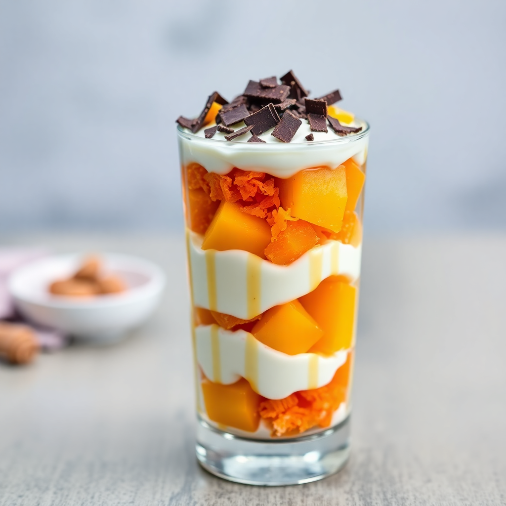Spiced Carrot & Mango Chocolate Coffee Parfait