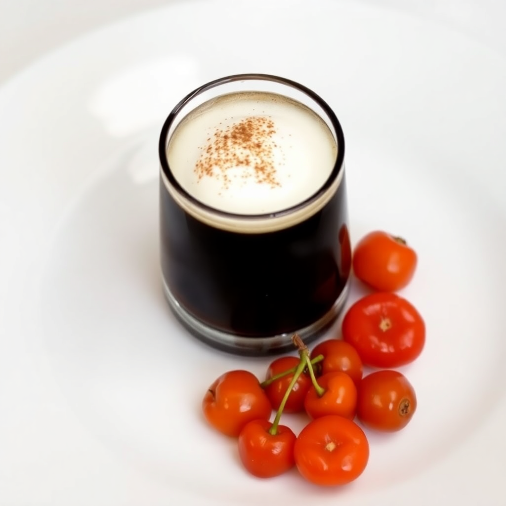 Deconstructed Latte with Groundcherry