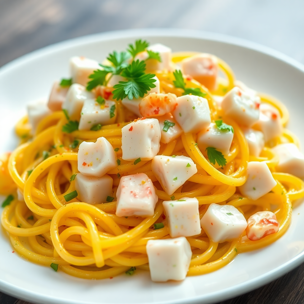 Garlic Butter Crab Linguine