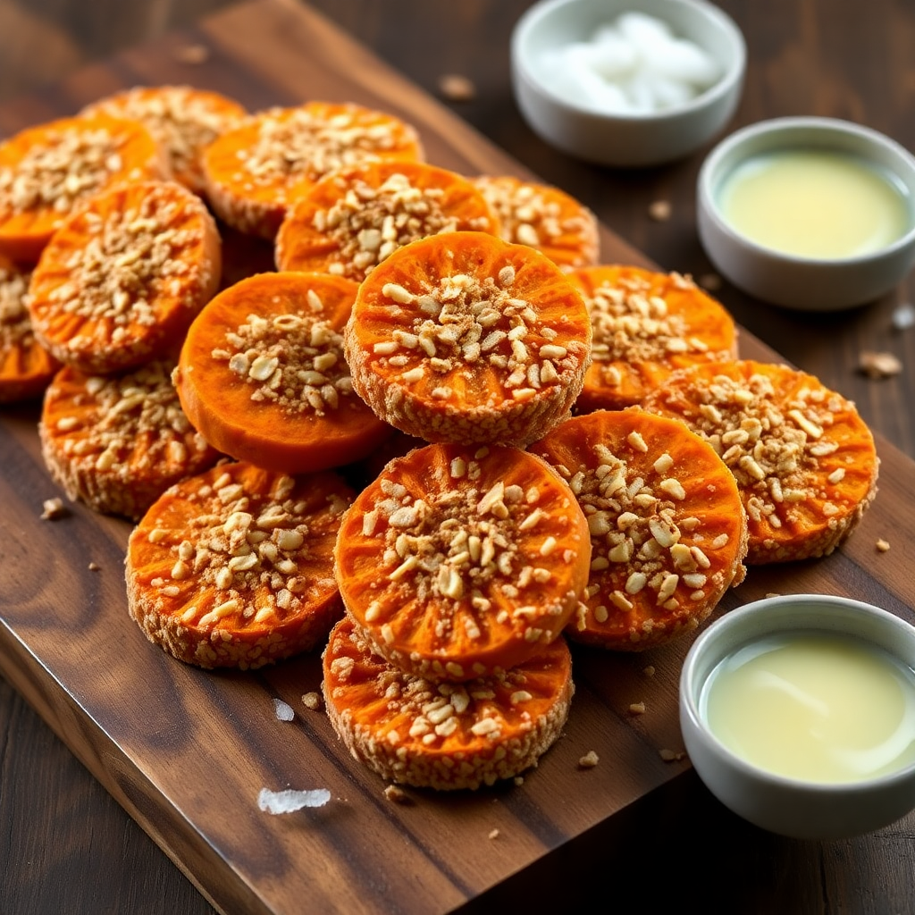 Crispy Almond-Crusted Sweet Potato Bites