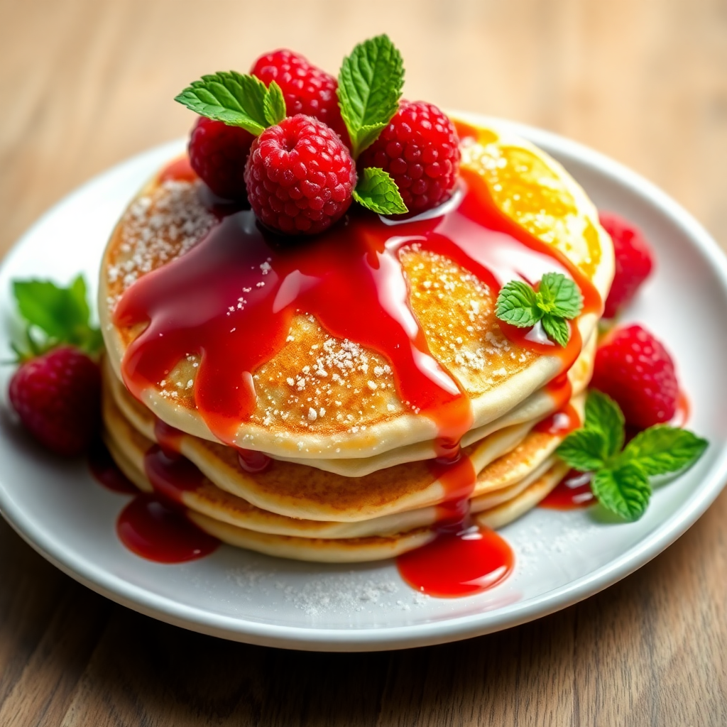 Strawberry Raspberry Pancakes