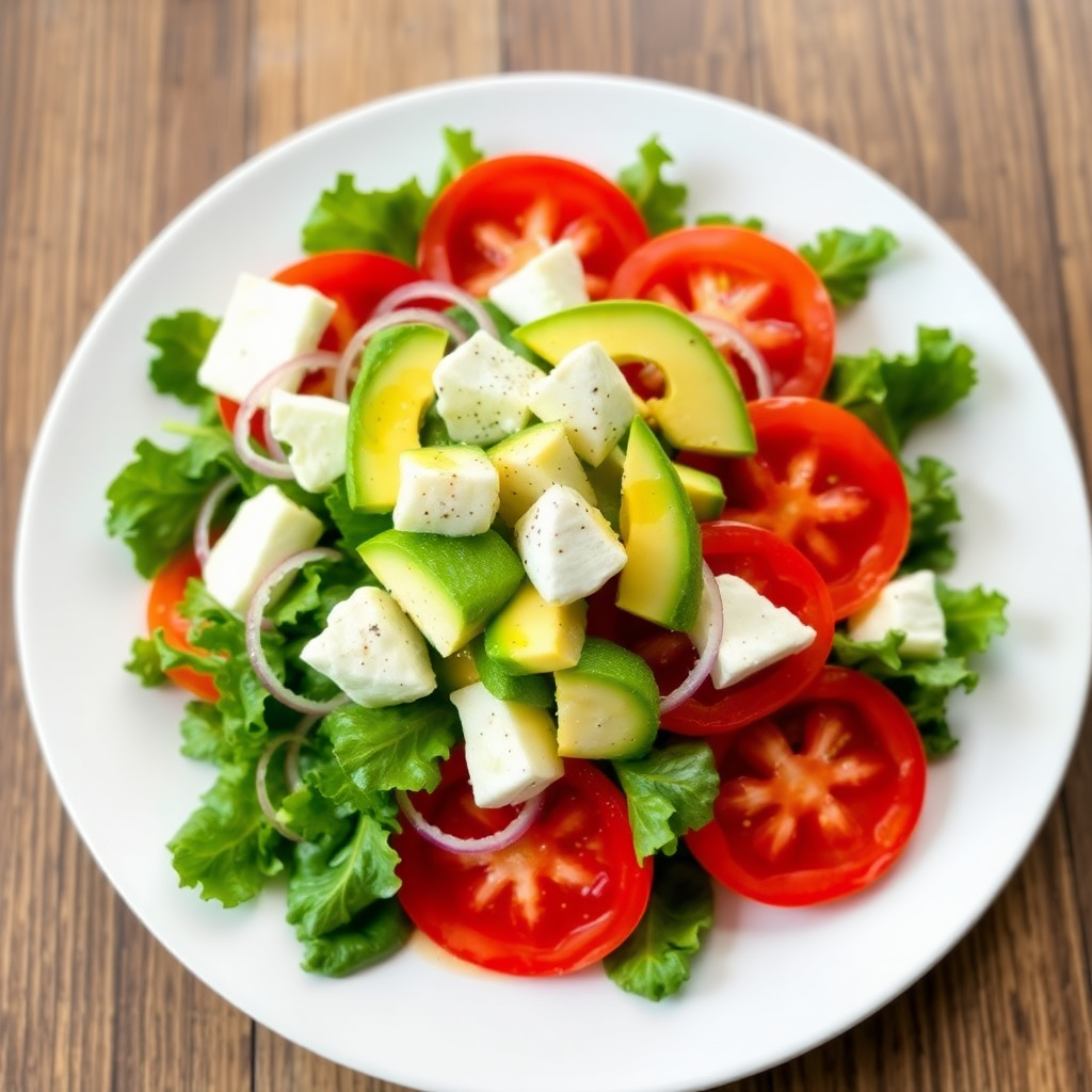 Fresh Tomato, Avocado & Mozzarella Salad