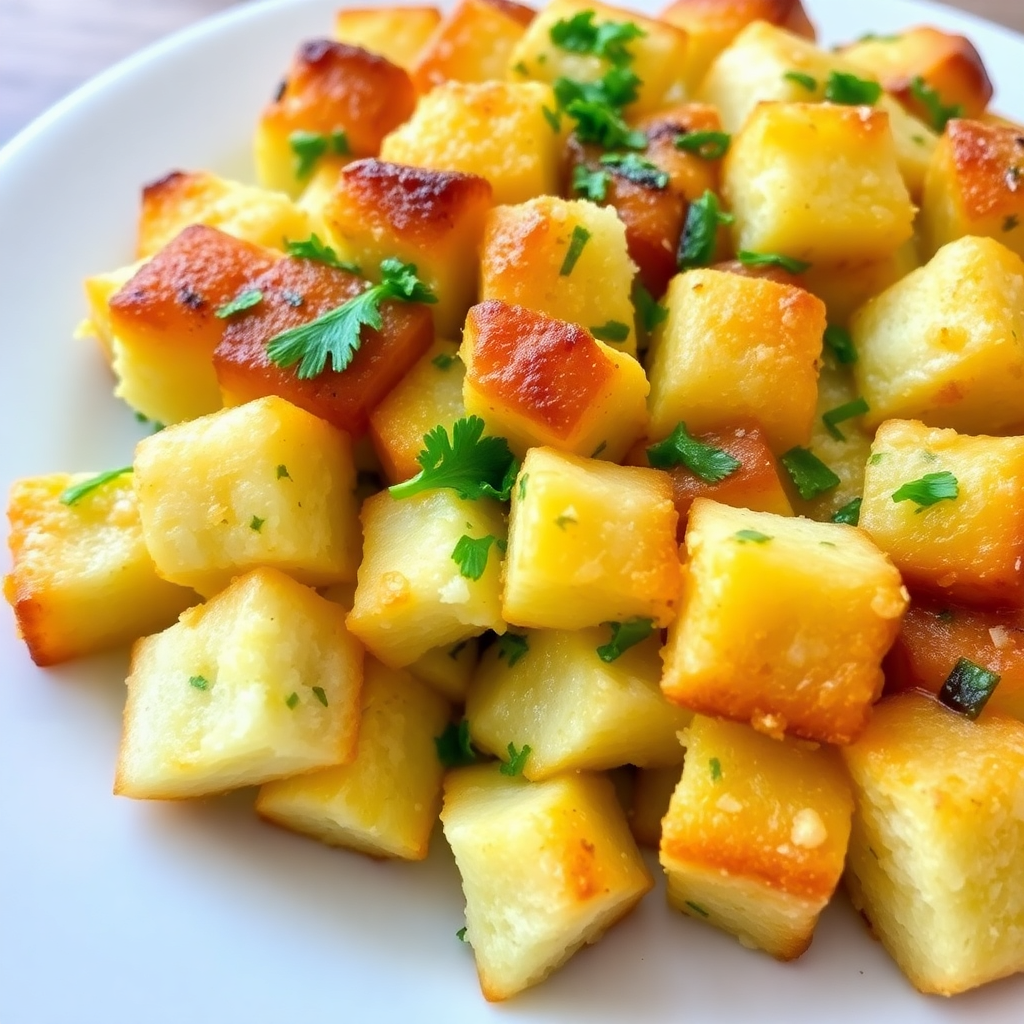 Savory Garlic Herb Bread Pudding