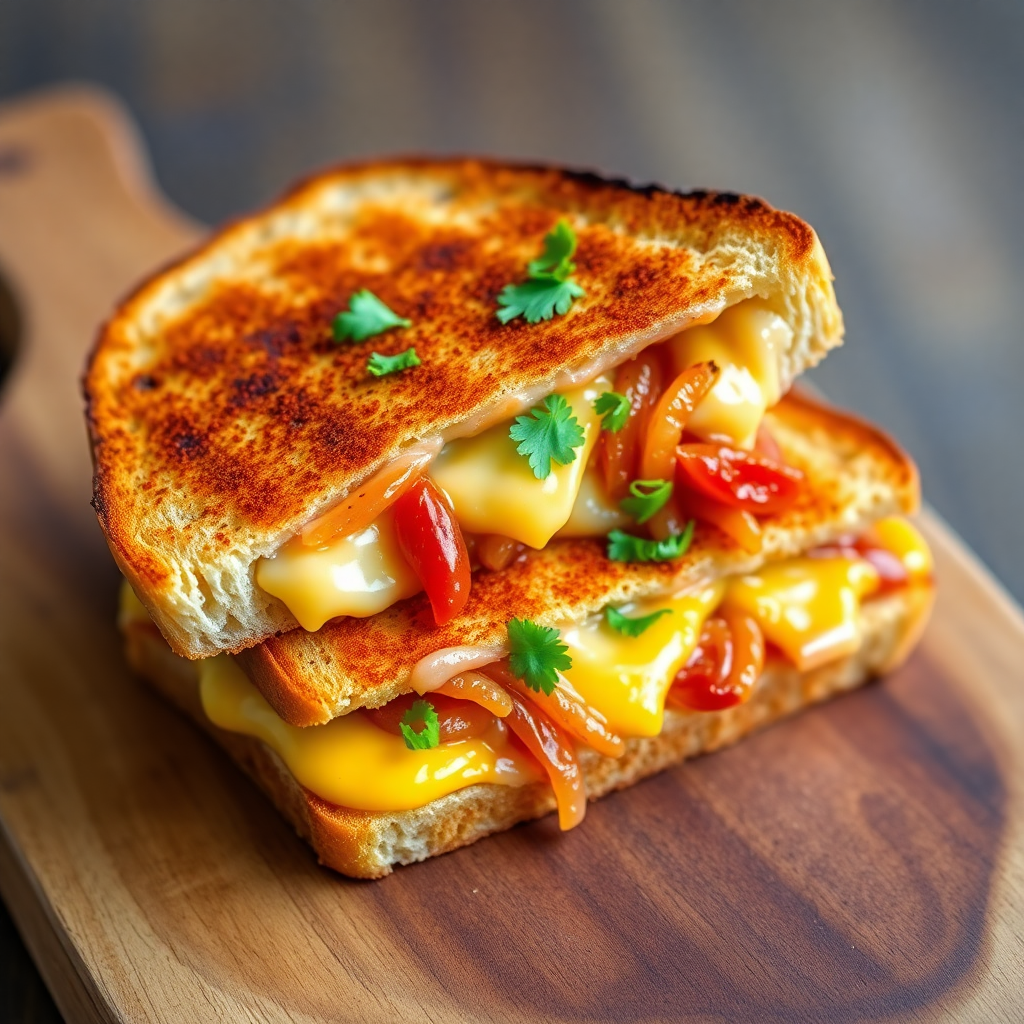 Cheesy Masala Toast Sandwich