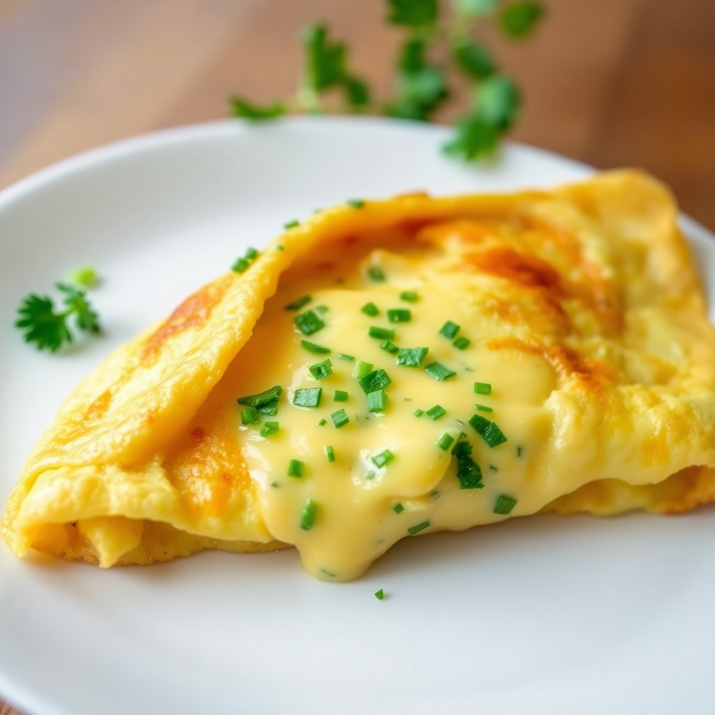 Savory Herb and Cheese Stuffed Omelette