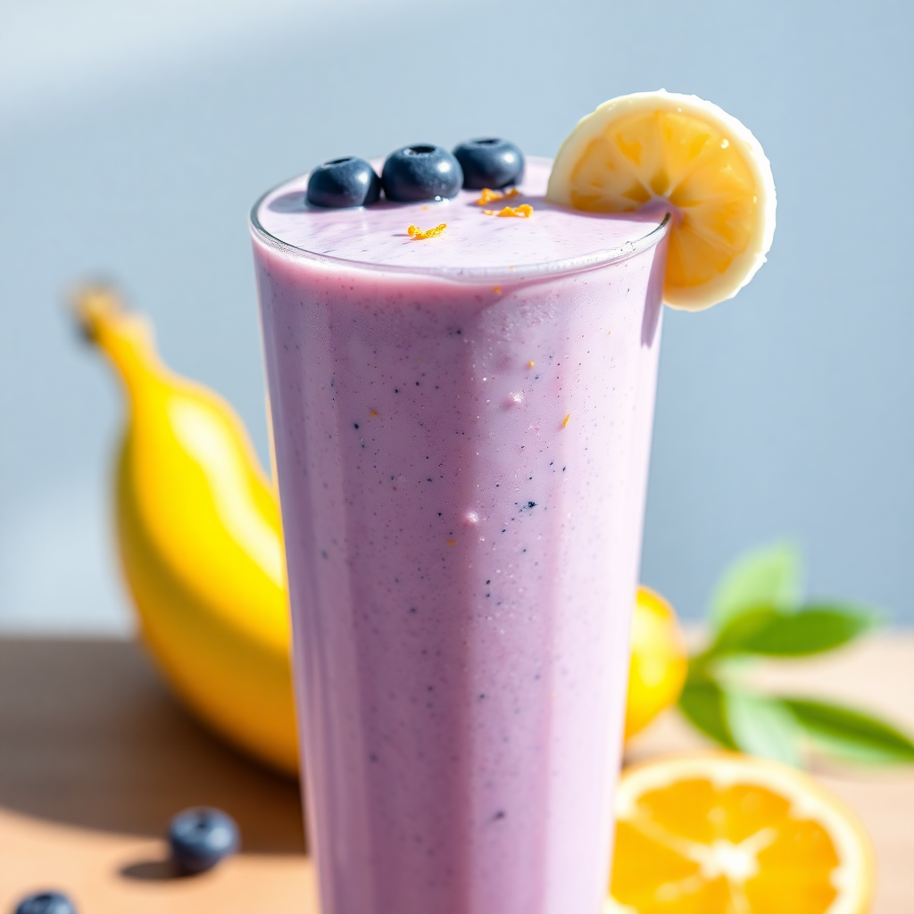 Blueberry Banana Greek Yogurt Smoothie