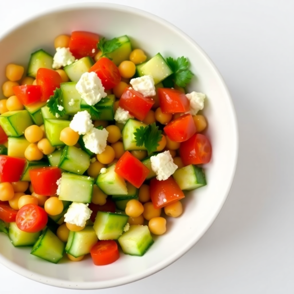 Refreshing Cucumber and Chickpea Salad Bowl