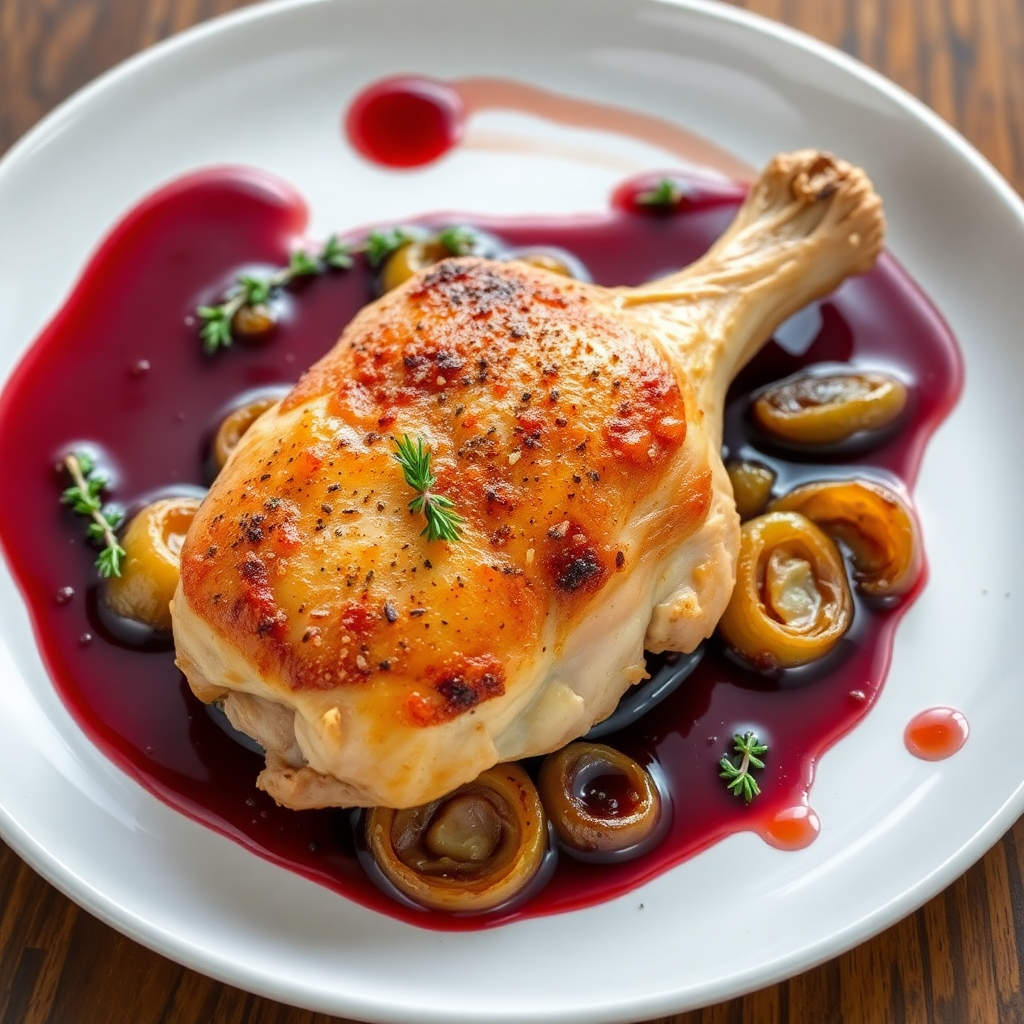 Red Wine Braised Chicken Thigh