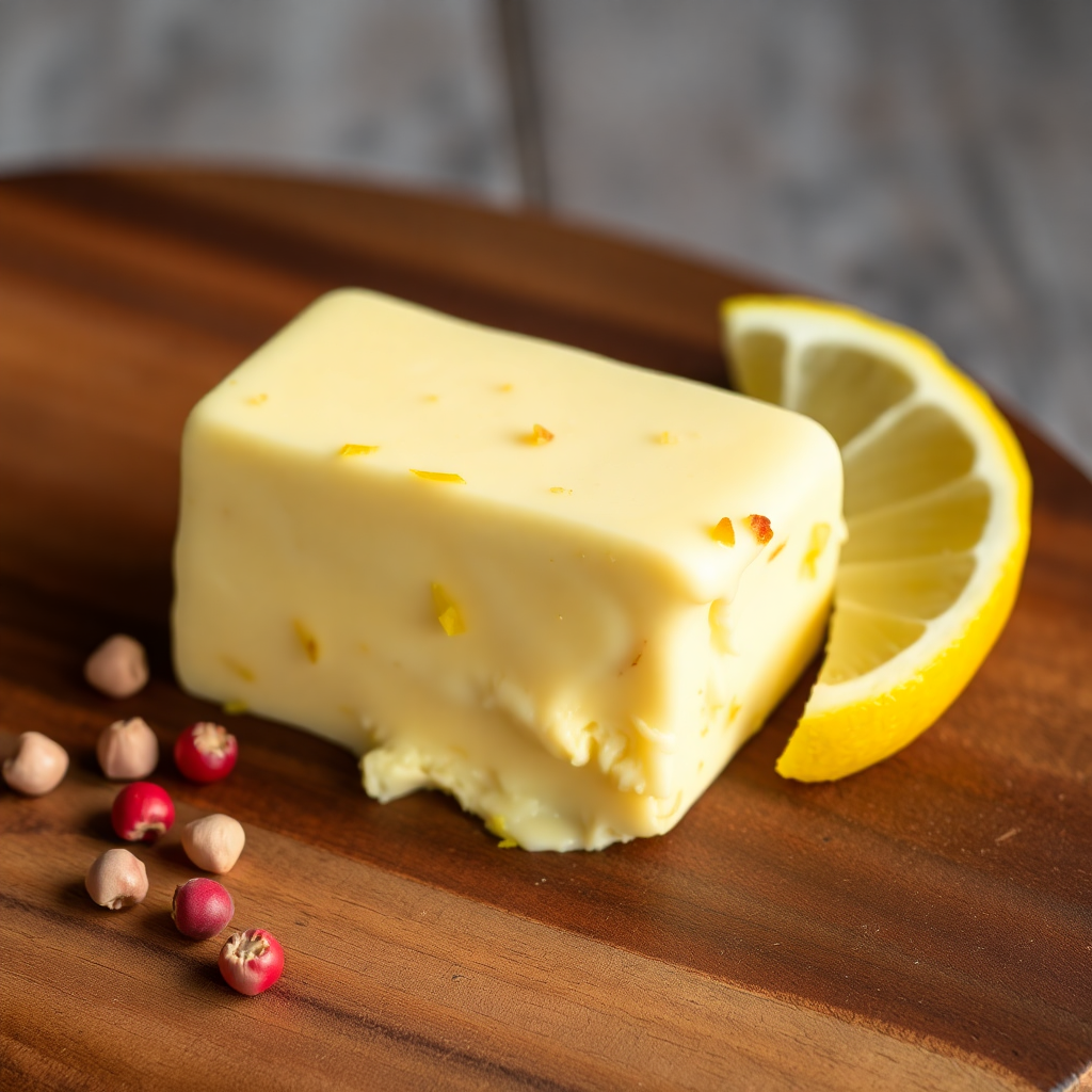 Yellow Lemon and Pink Peppercorn Butter