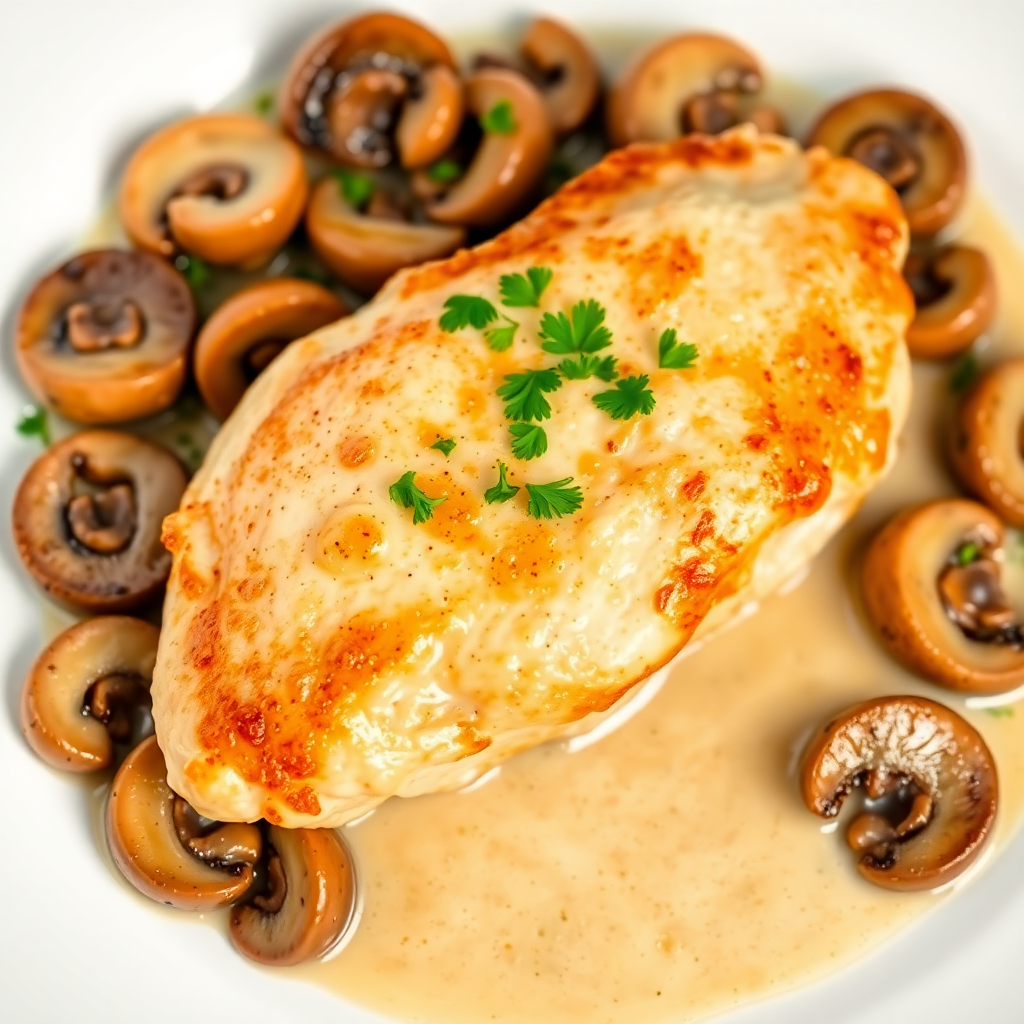 Creamy Garlic Mushroom Chicken