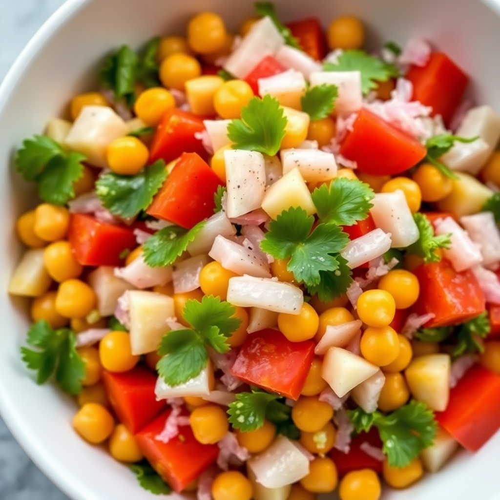 Banana Flower & Chickpea Salad with Tangy Lime Dressing