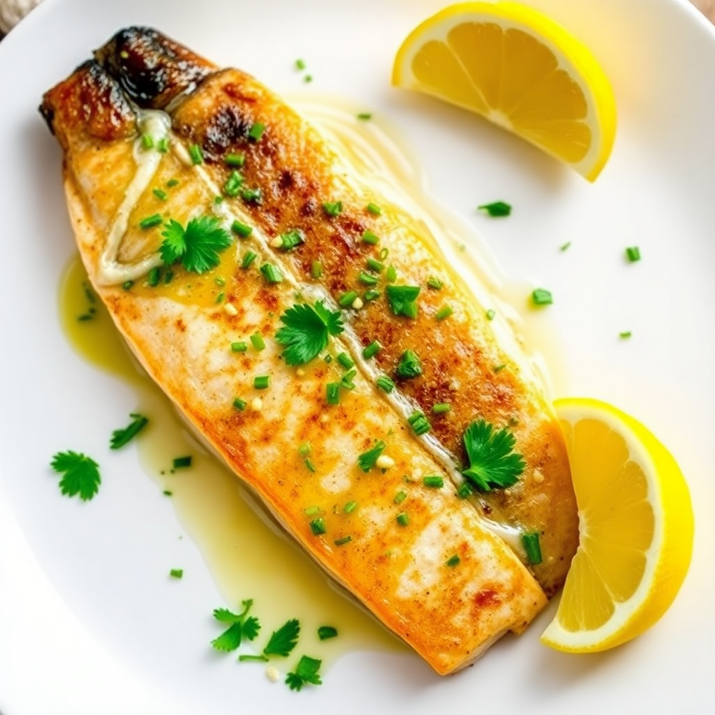 Pan-Seared Mackerel with Lemon Herb Sauce