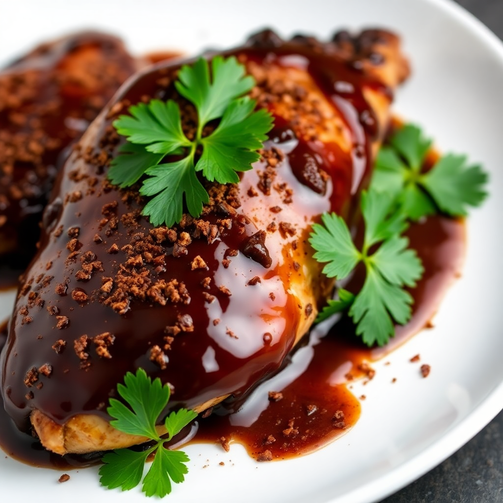 Chocolate-Glazed Chicken with Cocoa Spice Rub