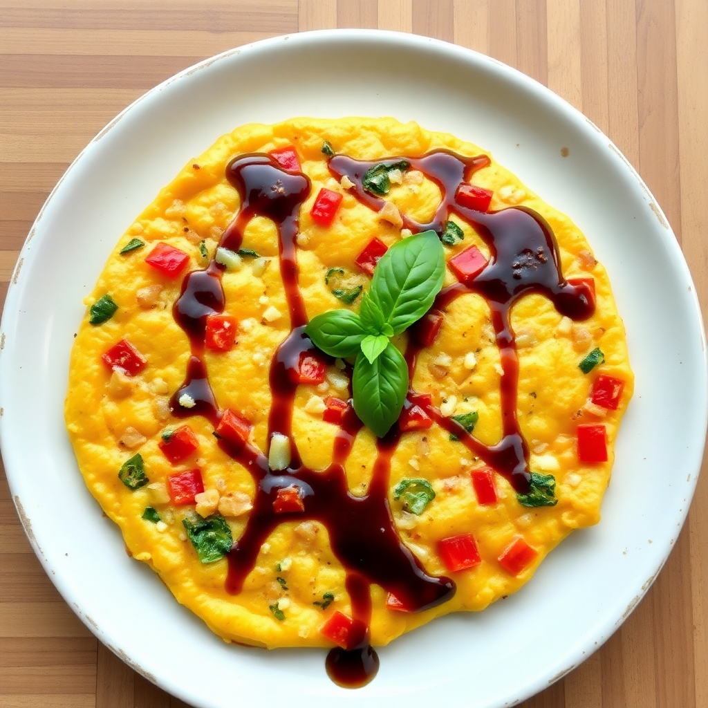 Italian Veggie Frittata with Soy Garlic Glaze