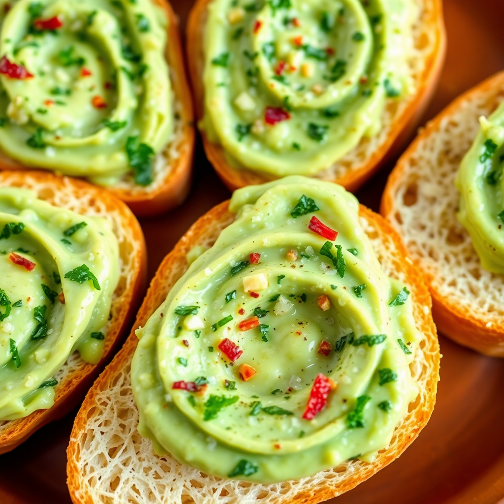 Chimichurri Avocado Crostini