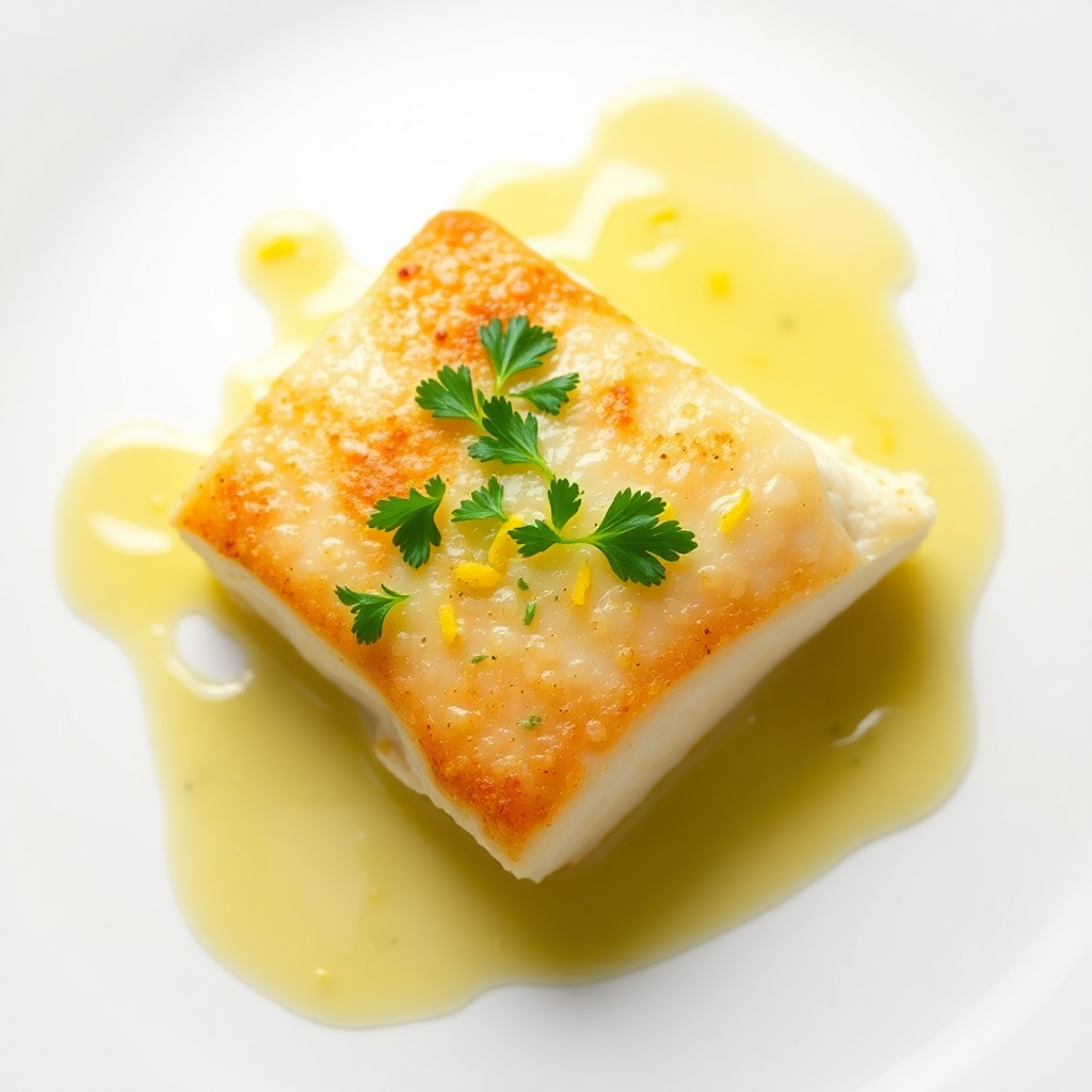 Pan-Seared Cod with Lemon Garlic Butter Sauce