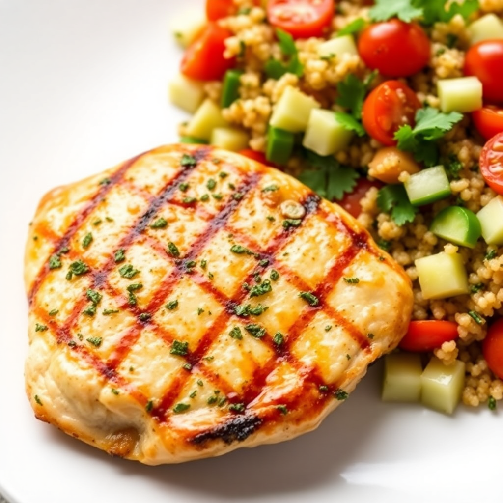 Lemon Herb Grilled Chicken with Quinoa Salad