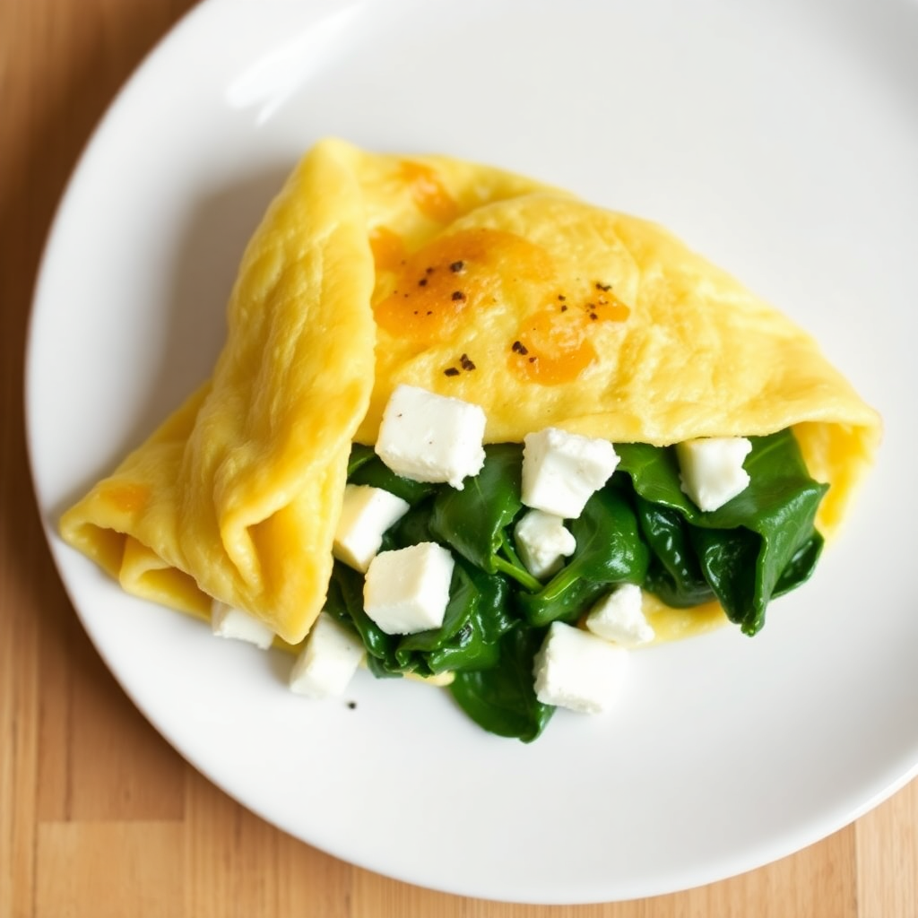 Spinach and Goat Cheese Omelette