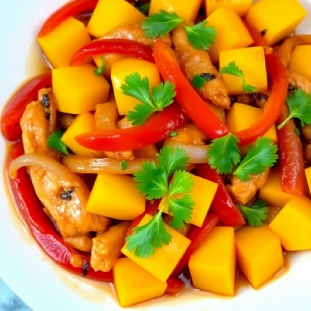 Spicy Mango Chicken Stir-Fry