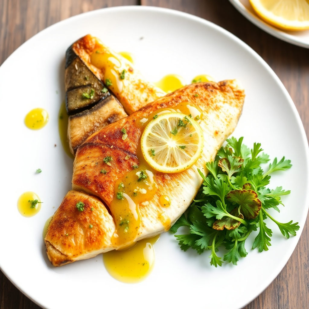 Pan-Seared Mackerel with Lemon Herb Sauce