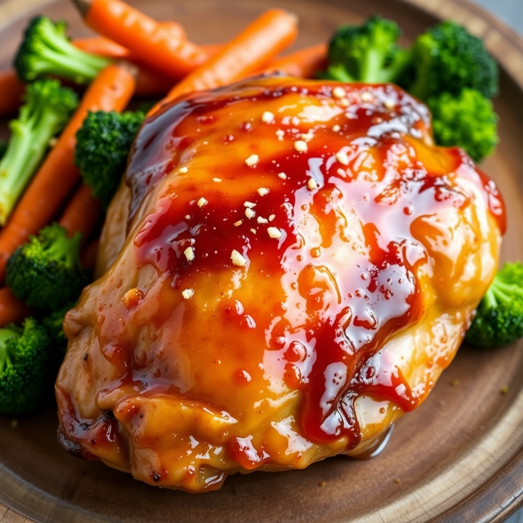 Honey-Glazed Chicken Thigh with Roasted Vegetables