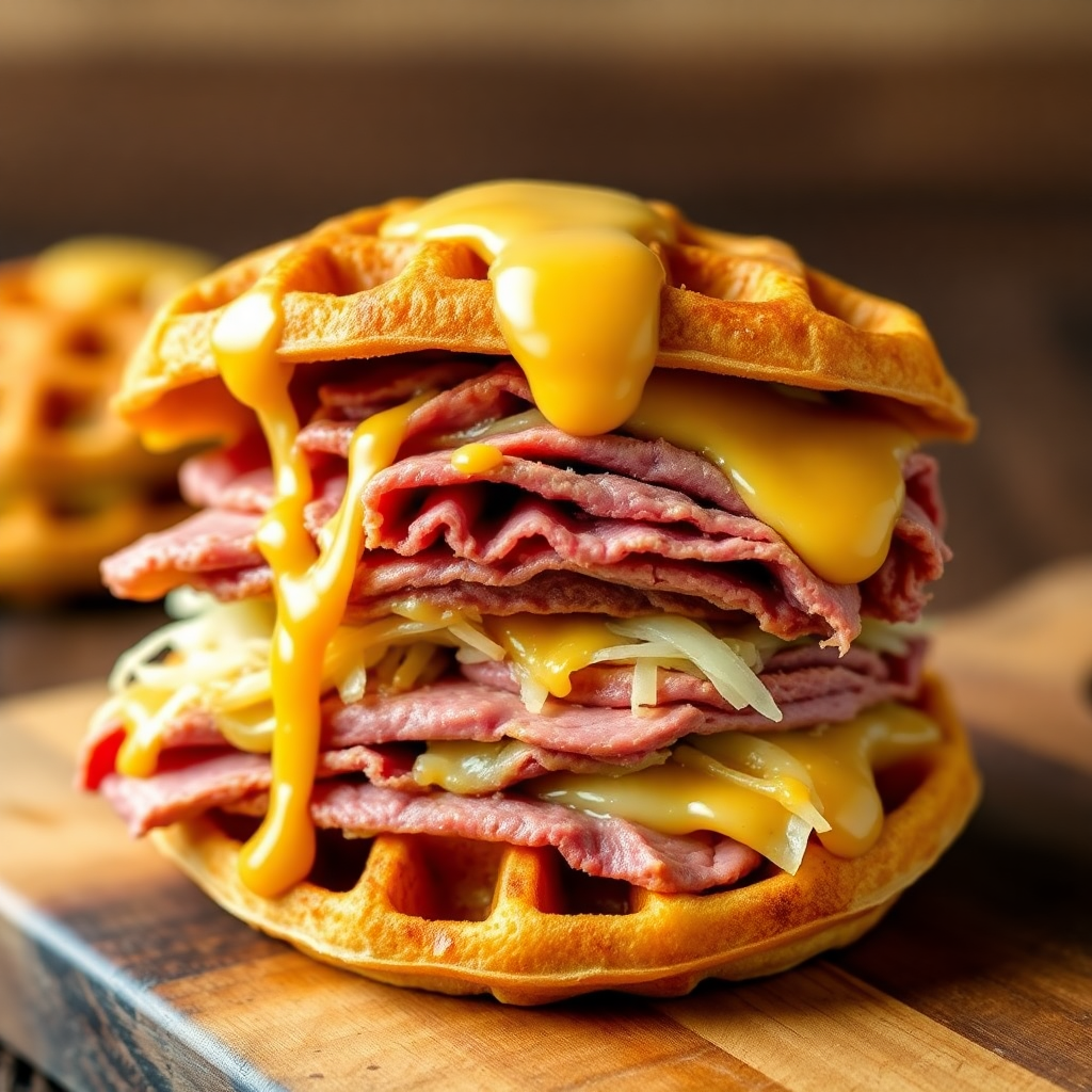 Waffle Bun Reuben