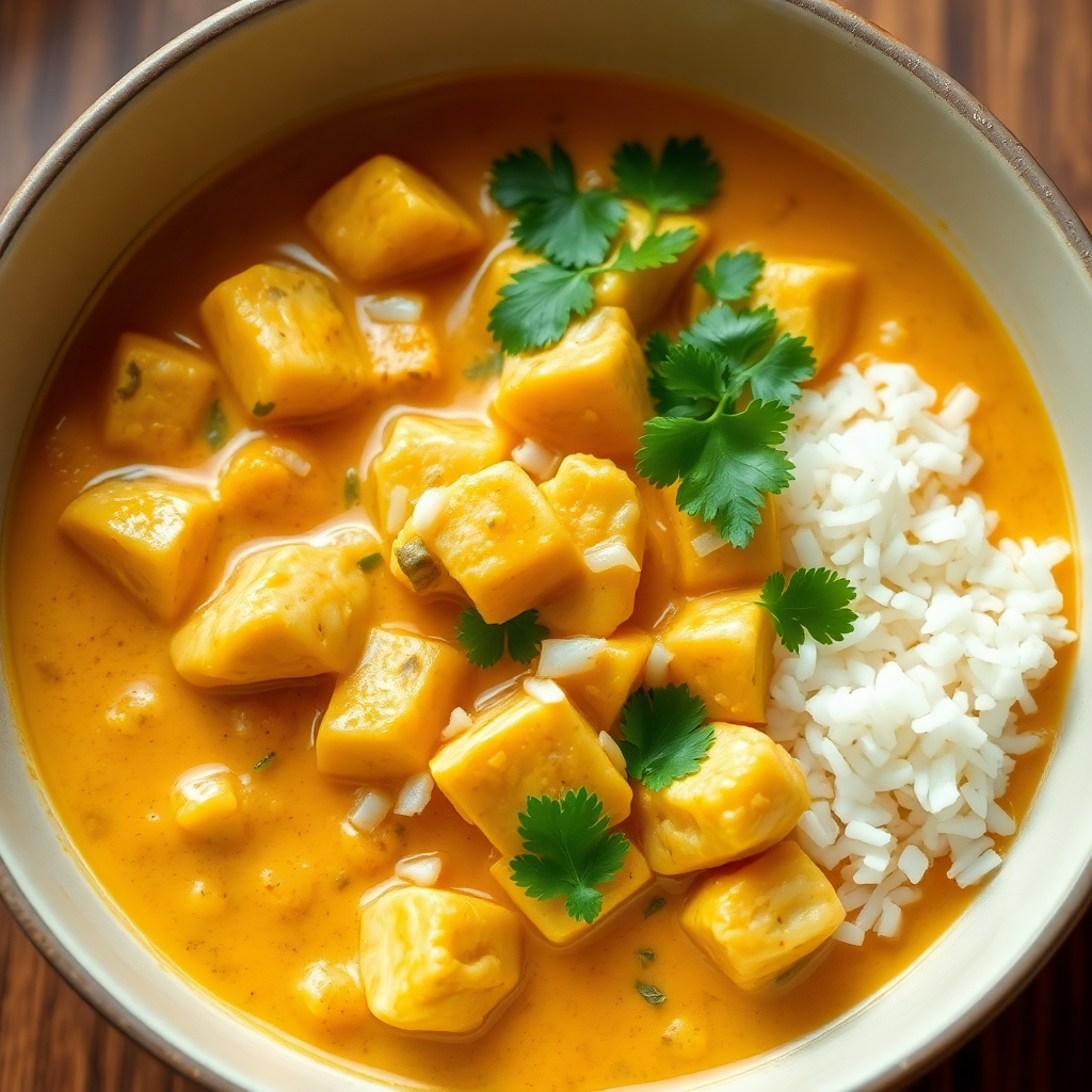 Creamy Chicken Curry for One